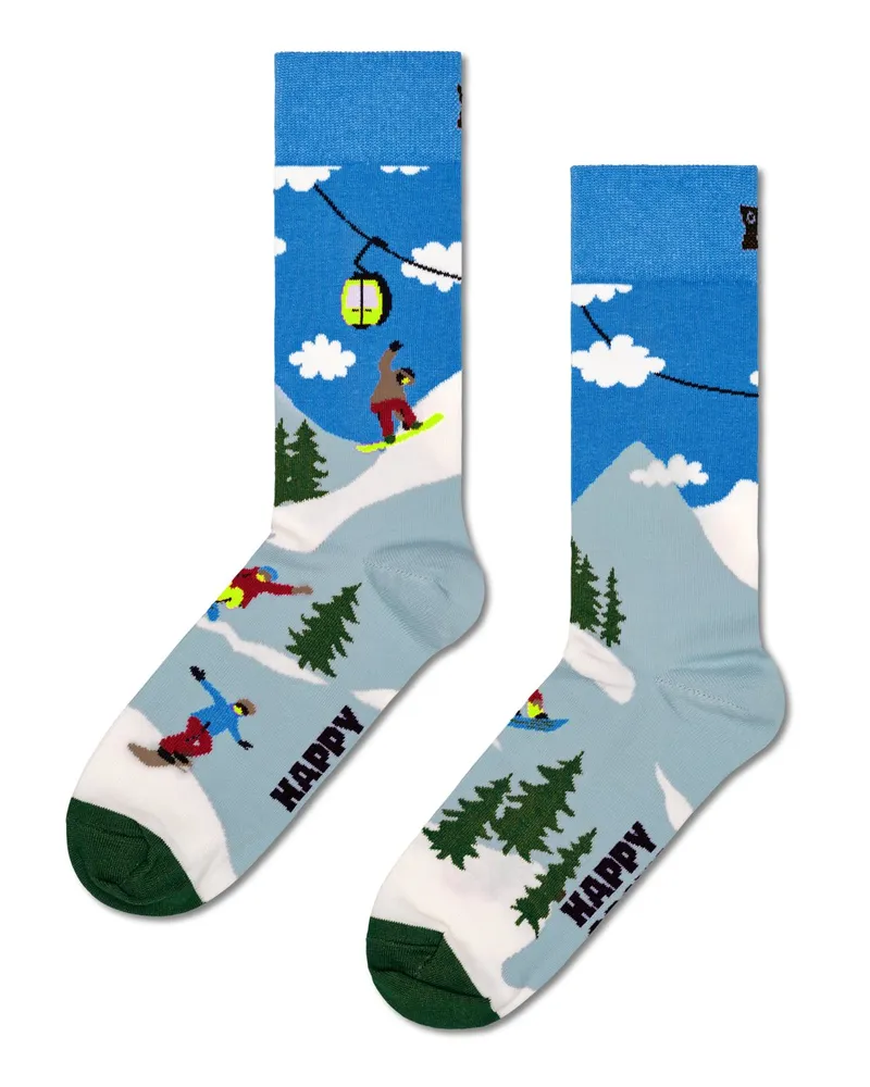 Happy Socks Socken mit Snowboarder-Motiven in Multicolor