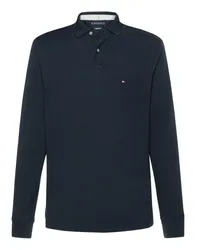 Tommy Hilfiger TH Flex Langarm-Poloshirt in Piqué-Qualität, Regular Fit Marine