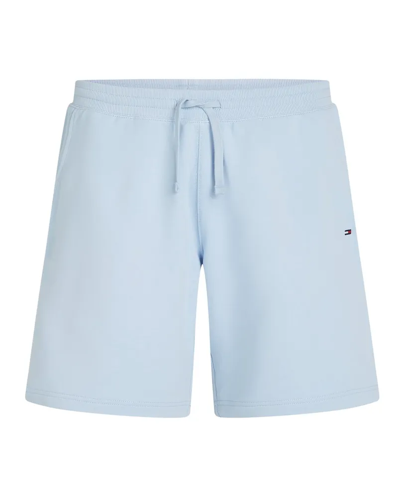 Tommy Hilfiger Sweatshorts mit Logo-Stickerei und Stretchanteil in Hellblau