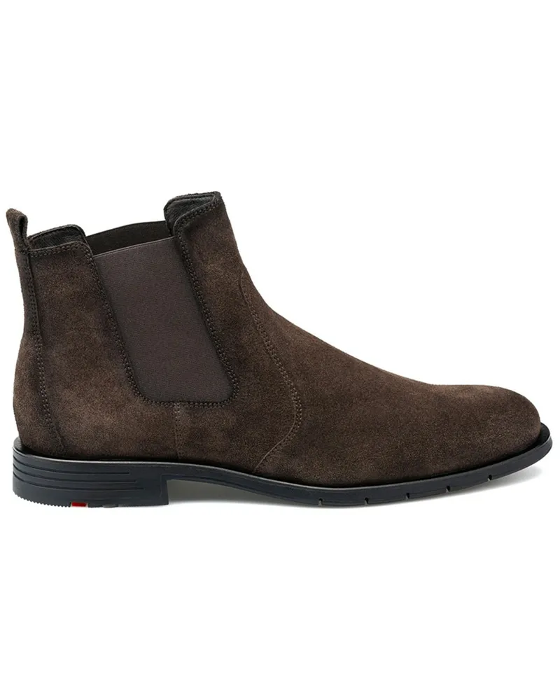 Lloyd Extraleichte Chelsea-Boots aus Veloursleder mit Variofootbed in Dunkelbraun