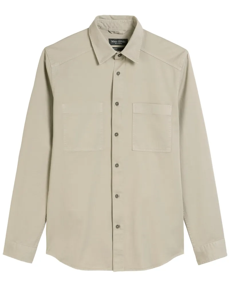Marc O'Polo Leichtes Overshirt aus Baumwolle, Regular Fit in Beige