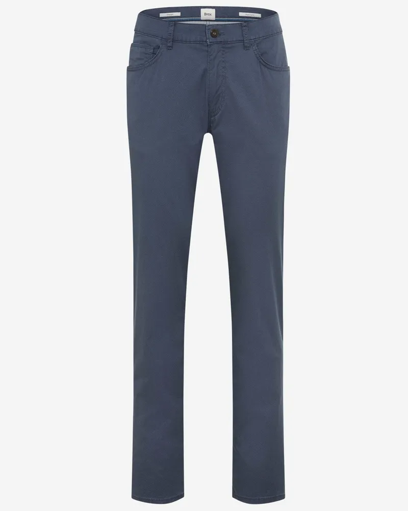 Brax 5-Pocket Hose Cadiz mit Stretch und feinem Muster, Straight Fit in Marine