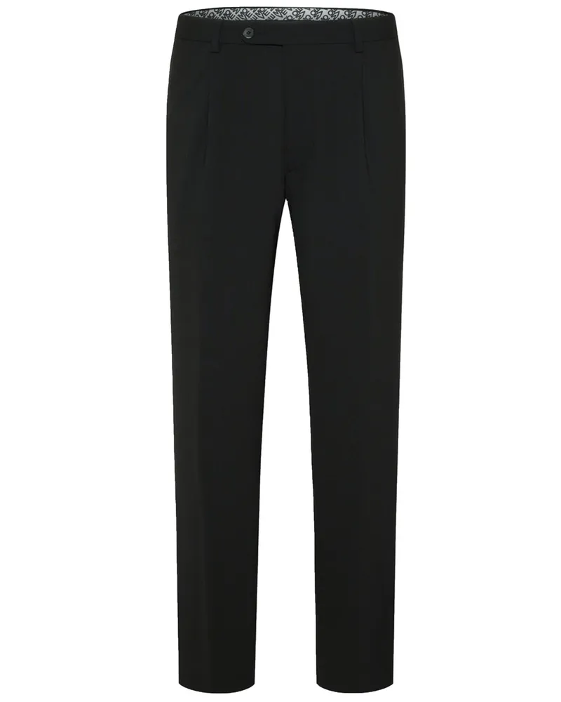 Digel Anzughose Bert aus Schurwolle und Stretch, Modern Fit in Schwarz