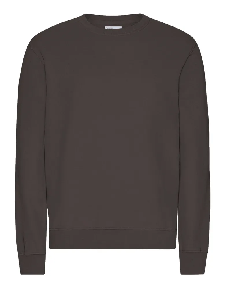 COLORFUL STANDARD Sweatshirt aus Bio-Baumwolle in Dunkelbraun