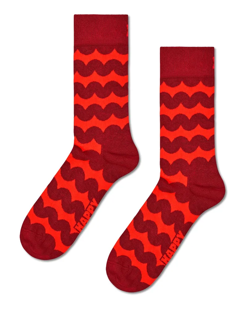 Happy Socks Socken mit Stretch und Streifen in Dunkelrot