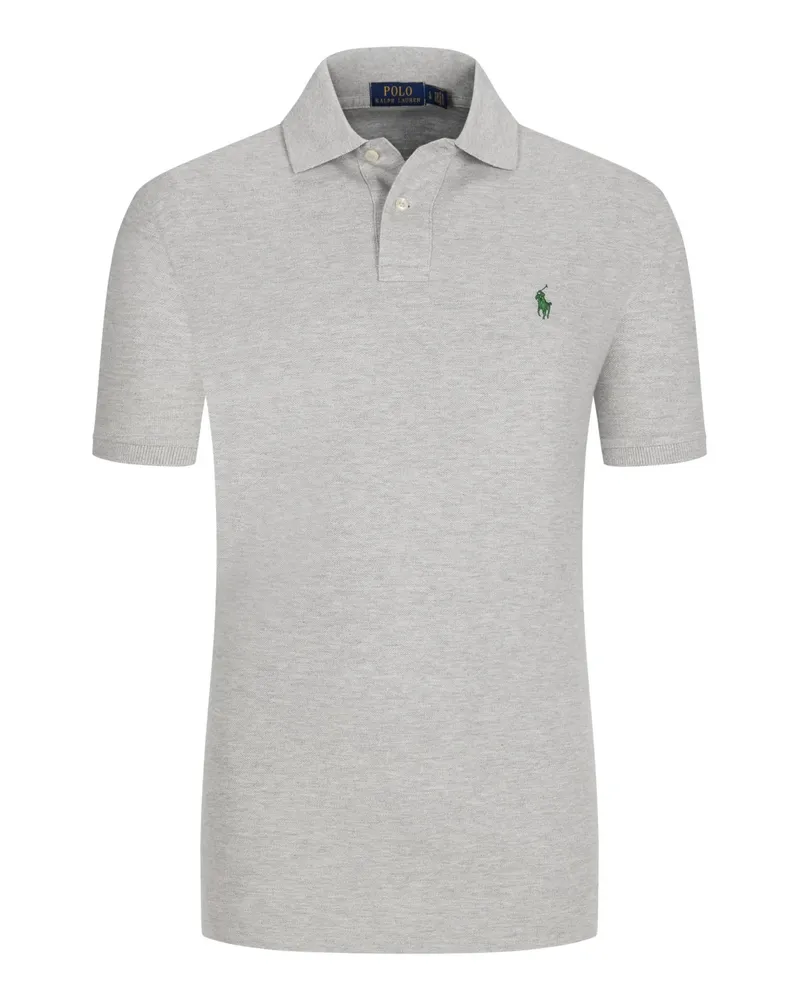 Ralph Lauren Piqué-Poloshirt, Slim Fit in Grau