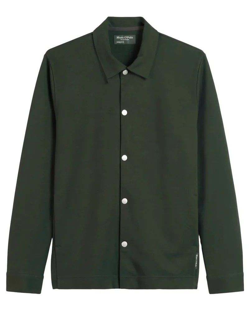 Marc O'Polo Overshirt in Sweat-Qualität, Regular Fit in Oliv