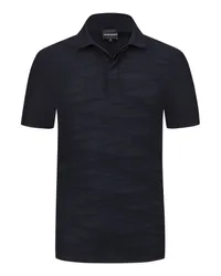 Emporio Armani Poloshirt mit abstrakter Struktur Marine