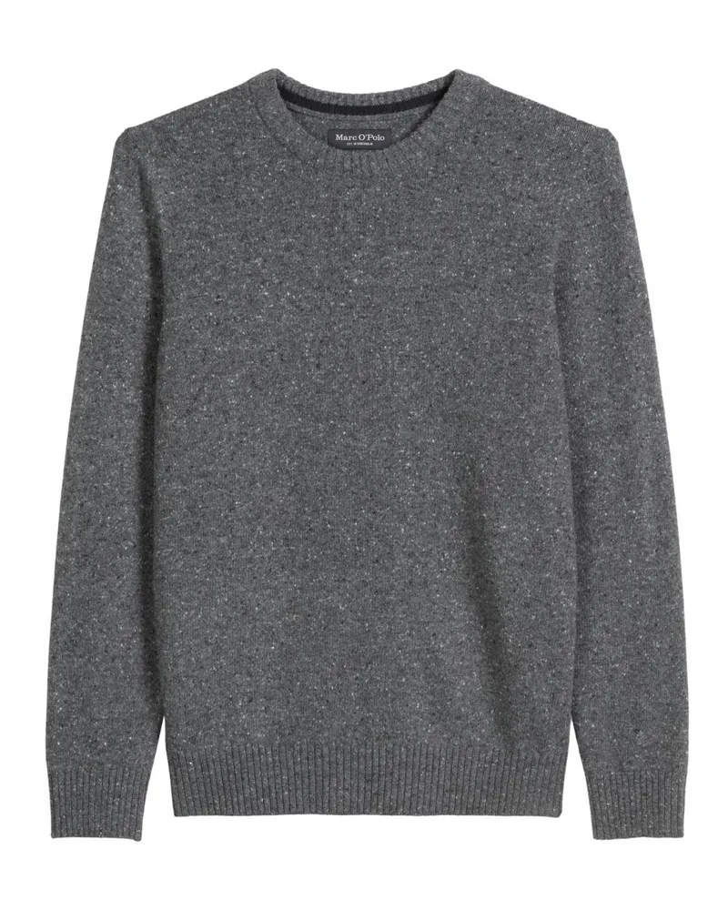 Marc O'Polo Softer Rundhalspullover aus einem Wollmix in Grau