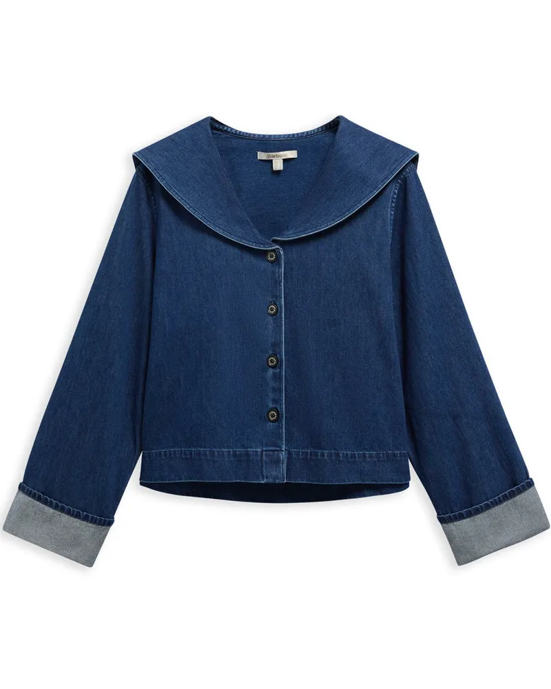 Barbour Damen Denim-Overshirt Dartmoor aus Baumwolle in Blau