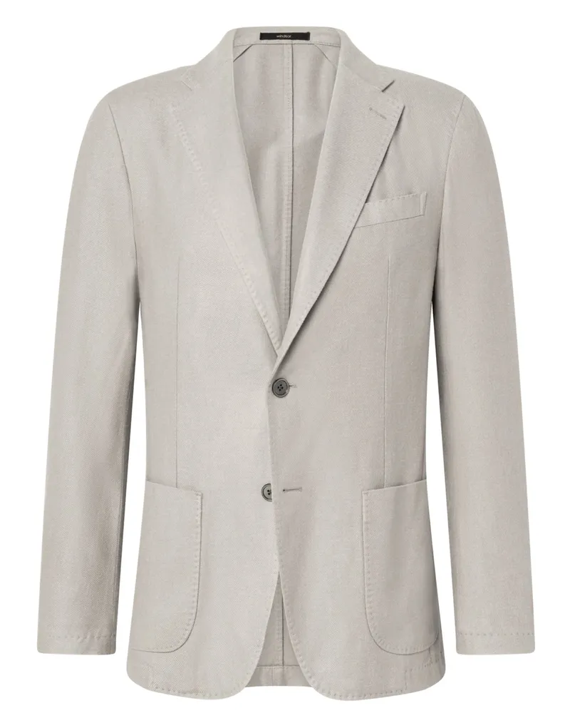windsor. Ungefüttertes Sakko aus Wolle und Seide, Shaped Fit in Beige
