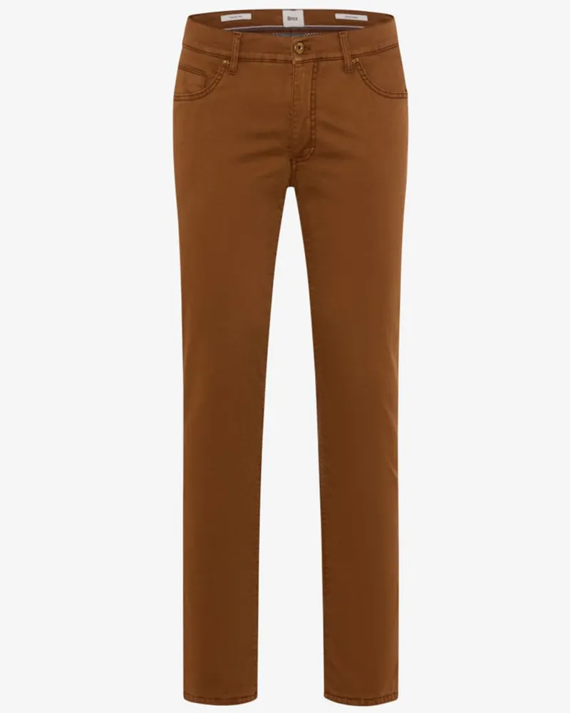 Brax 5-Pocket Hose Cadiz TT mit Stretch und Thermofutter, Regular Fit in Cognac