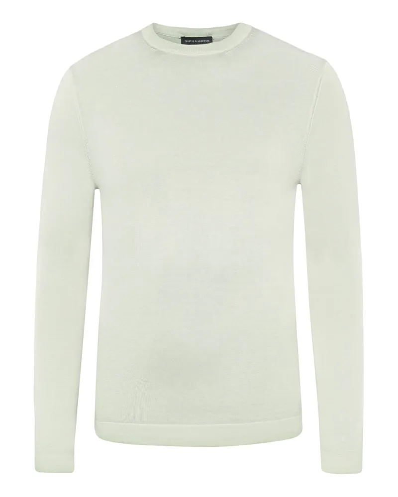 Trusted Handwork Unifarbenes Sweatshirt aus Pima Baumwolle in Hellgrün
