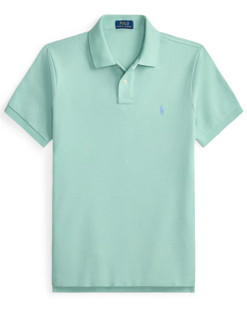 Ralph Lauren Piqué-Poloshirt mit Logo-Stickerei, Custom Slim Fit in Mint