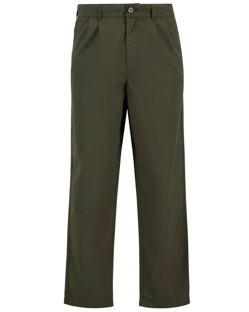 Barbour Chino aus Baumwolle mit doppelter Bundfalte, Relaxed Fit in Oliv