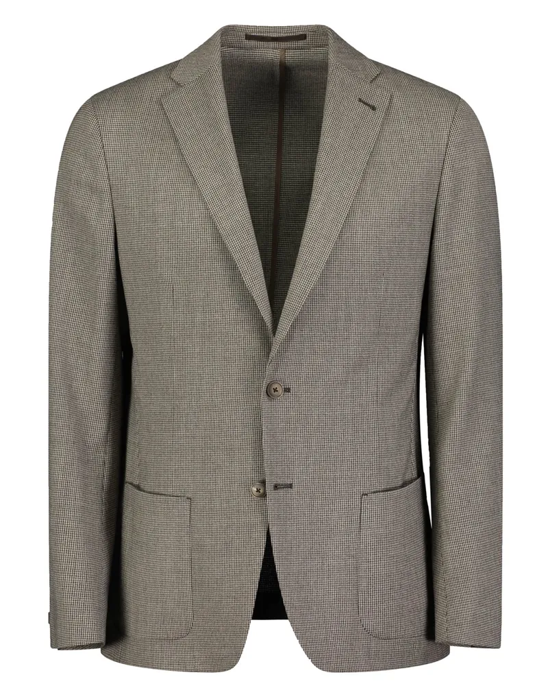 Roy Robson Anzugsakko aus Schurwolle und Stretch mit Pepita-Muster, Slim Fit in Beige