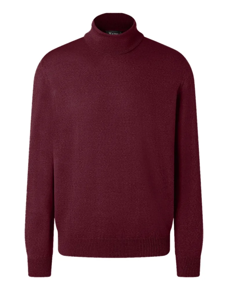 Maerz Leichter Rollkragenpullover aus Superwash-Merinowolle, Regular in Bordeaux