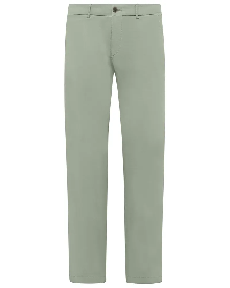 Hiltl Summer Popeline-Chino Taura mit Lyocell, Slim in Grün