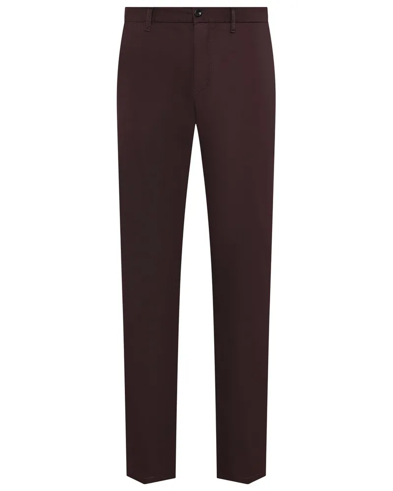 Alberto Ultraleichte Chino Lou mit Stretch, Regular Fit in Bordeaux