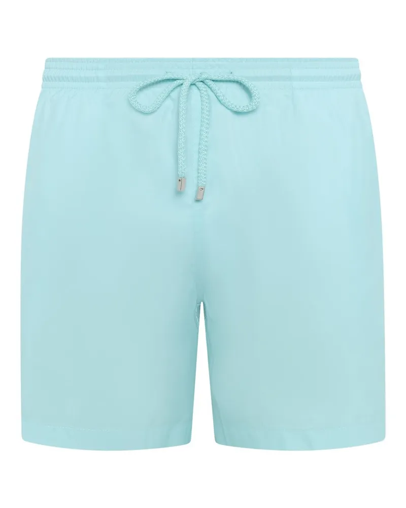 Vilebrequin Unifarbene Badeshorts mit Kordelzug in Blau