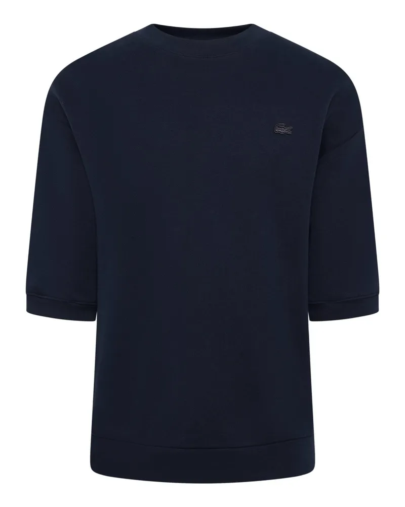 Lacoste Sweatshirt mit kurzen Ärmeln, Relaxed Fit in Marine