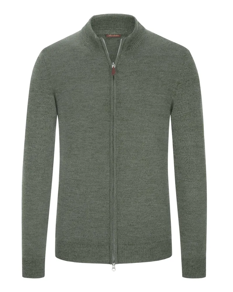 Stenströms Leichte Strickjacke aus Merinowolle in Oliv