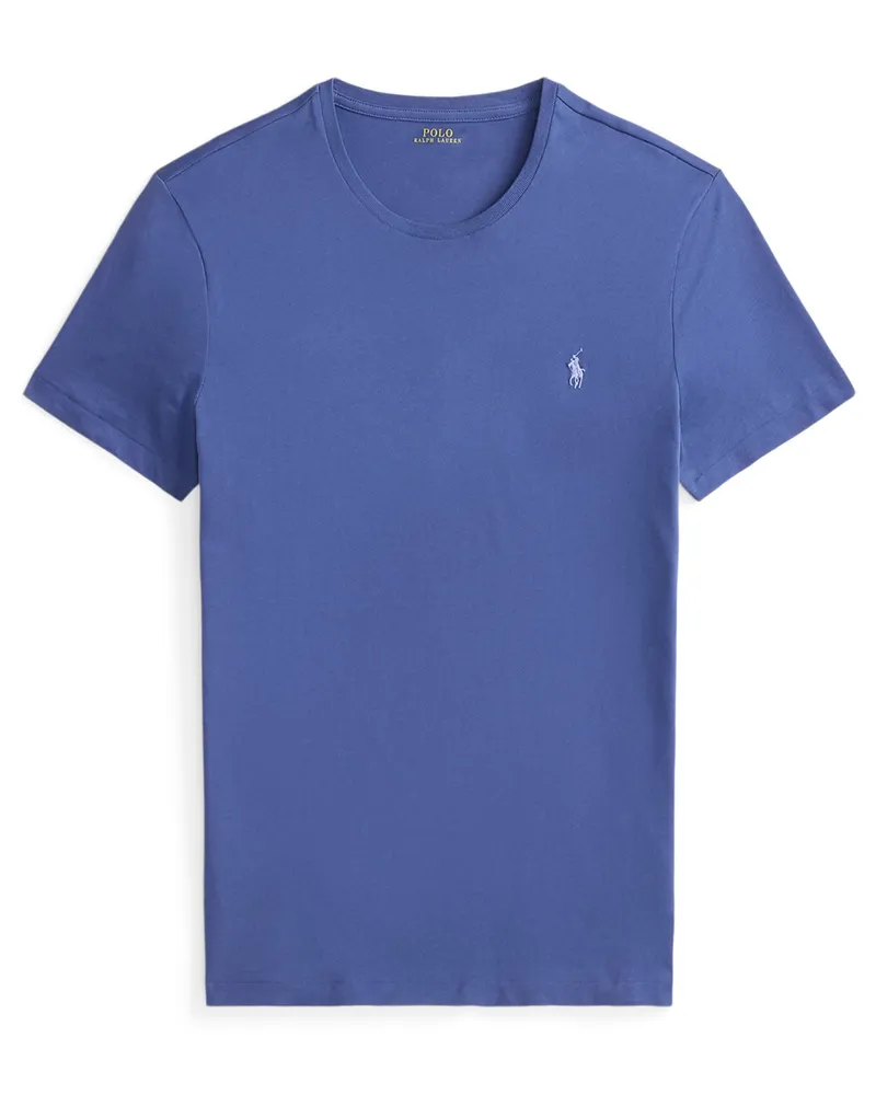 Ralph Lauren Leichtes T-Shirt mit Pony-Stickerei, Custon Slim Fit in Königsblau