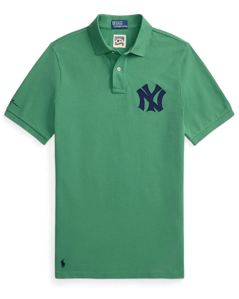Ralph Lauren Piqué-Poloshirt mit New York Yankees-Stickerei in Grün