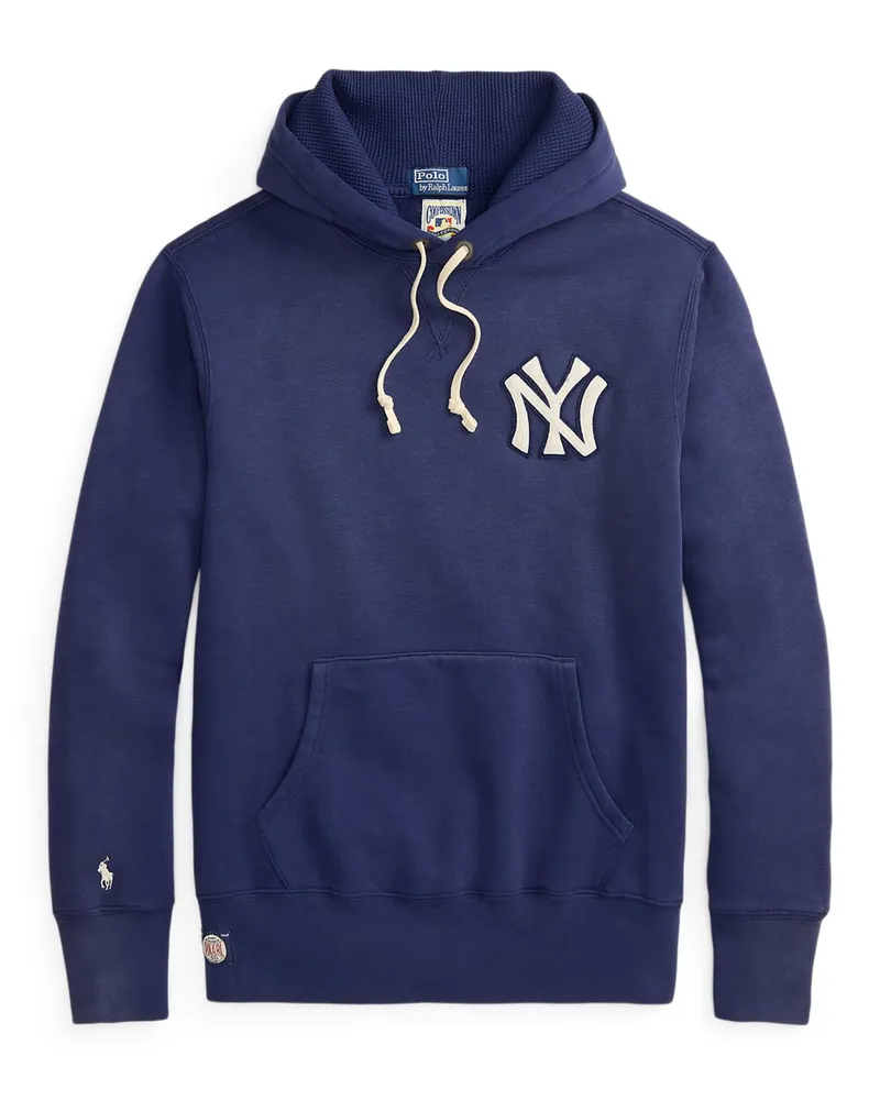 Ralph Lauren Softer Hoodie mit New York Yankees-Aufnäher in Marine