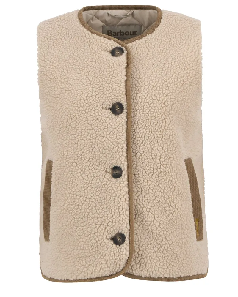 Barbour Wärmende Damen Fleeceweste Luciana in Beige