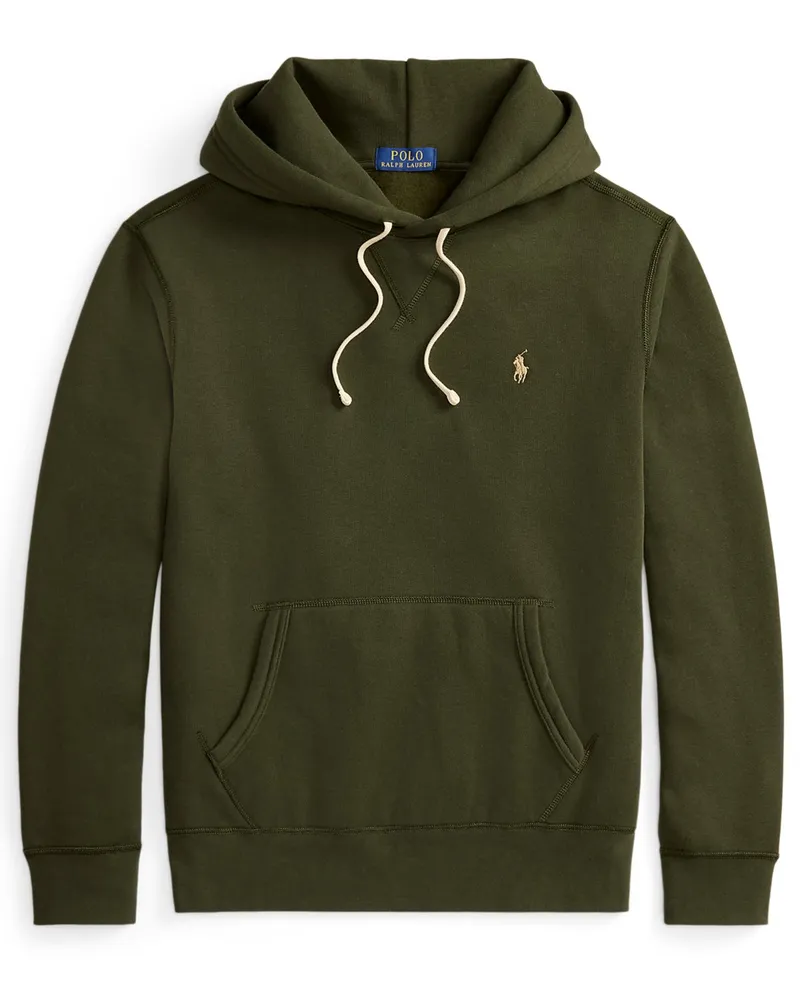 Ralph Lauren Hoodie aus einem Baumwollgemisch mit Logo-Stickerei in Oliv