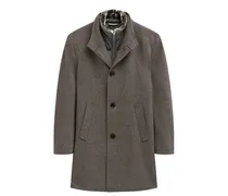 Kurzmantel mit Wattierung und gesteppter Fake-Fur-Blende in