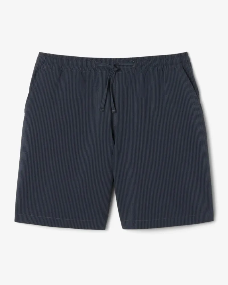 Lacoste Leichte Shorts aus Baumwoll-Seersucker-Material in Anthrazit