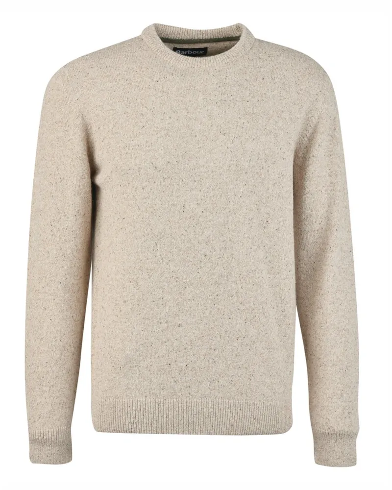 Barbour Weicher Pullover aus einem Wollmix mit Seide und O-Neck in Beige