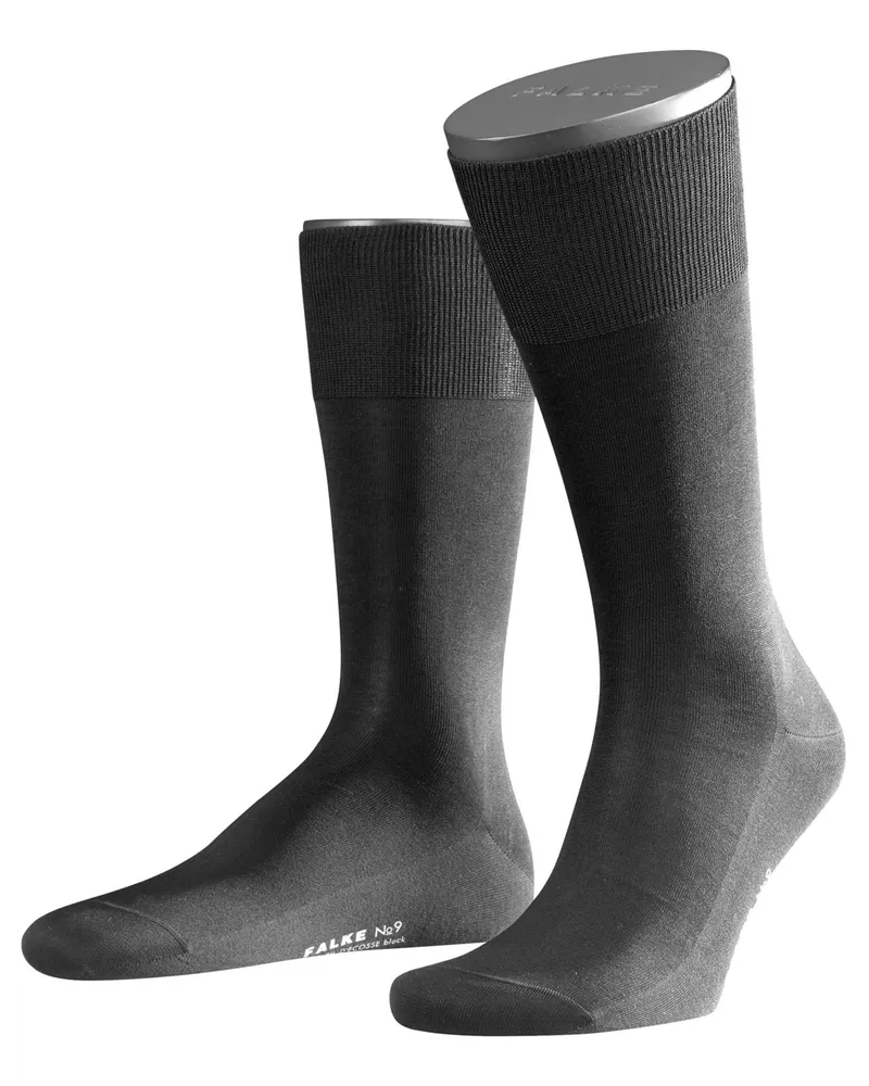 Falke Socken, No.9 Finest Fil De Ecosse in Schwarz
