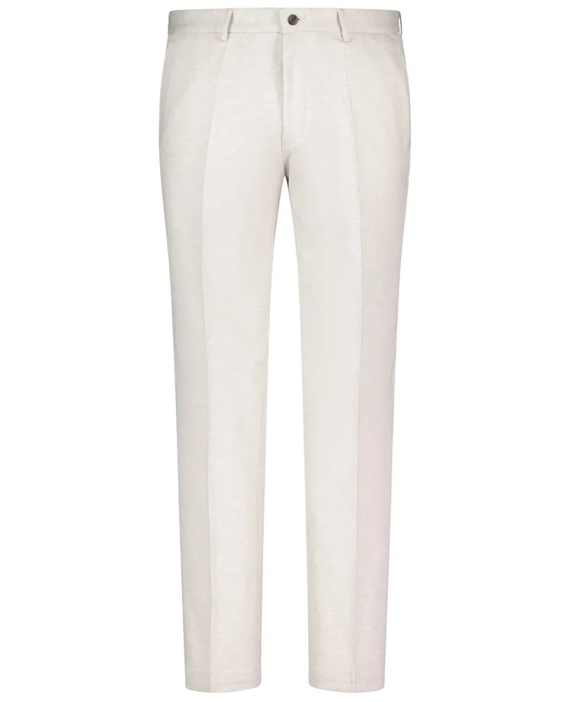 Roy Robson Anzughose in Jersey-Qualität mit Bundfalte in Beige