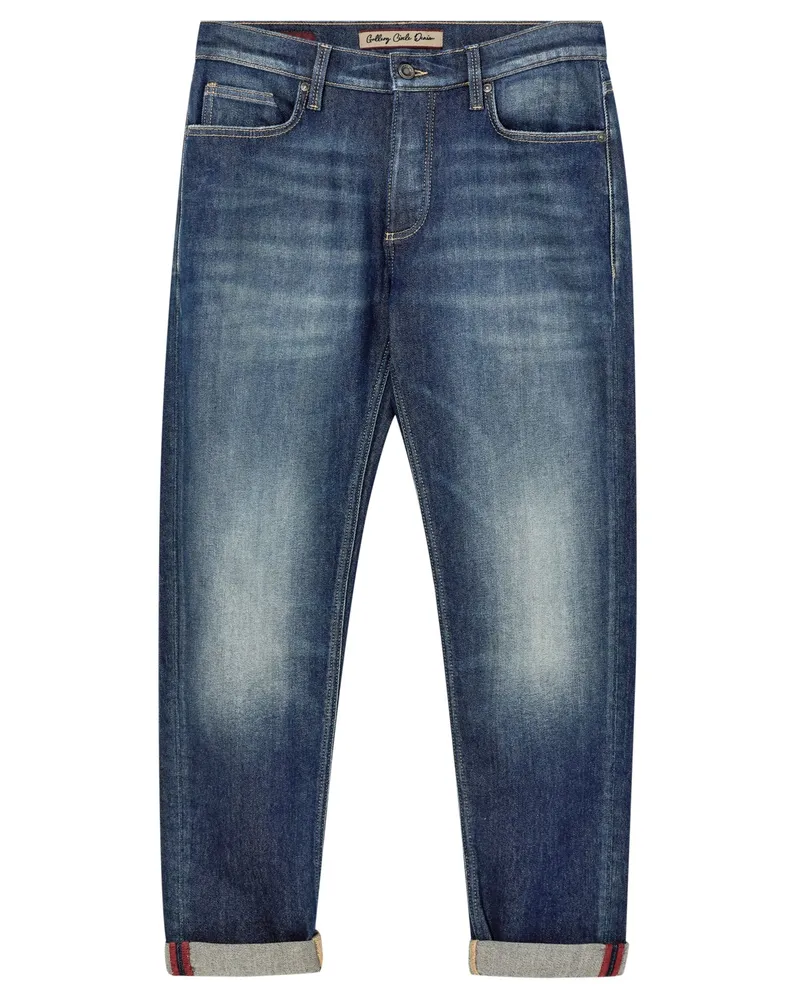 Mos Mosh Jeans Andrew Parma aus einem Baumwoll-Mix mit Waschung in Mittelblau