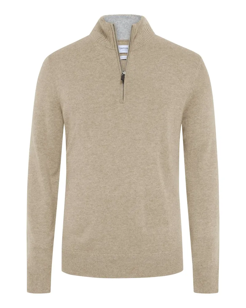 Tom Rusborg Softer Troyer aus Kaschmir in Beige