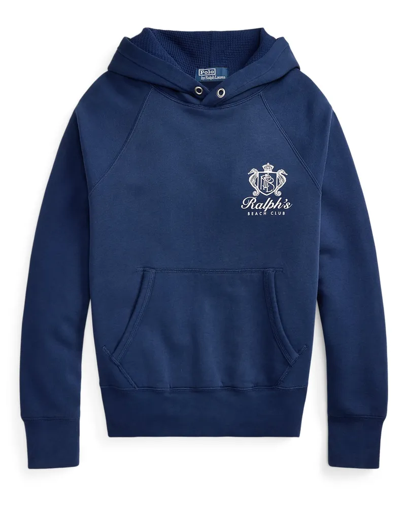 Ralph Lauren Hoodie mit beidseitigem Beach Club-Print in Marine