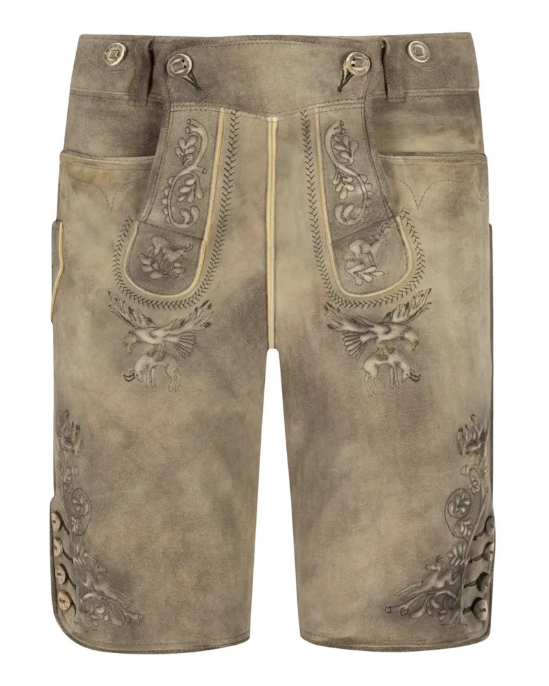 Meindl Traditionelle Lederhose Hohenwerfen aus Ziegenleder in Beige