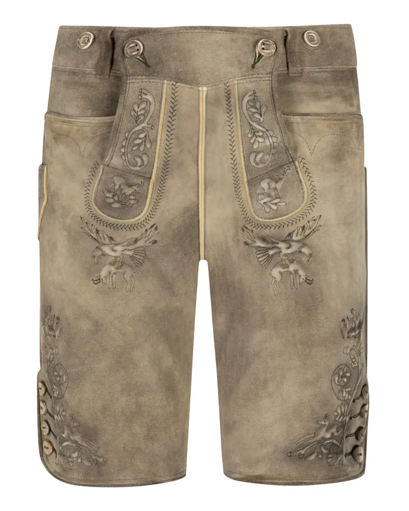 Meindl Traditionelle Lederhose Hohenwerfen aus Ziegenleder Beige