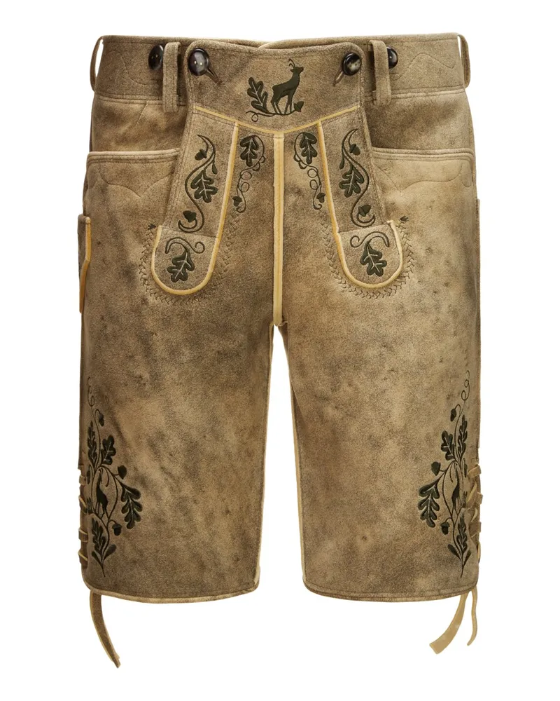 Meindl Lederhose Herzog Max Urform aus Hirschleder in Hellbraun