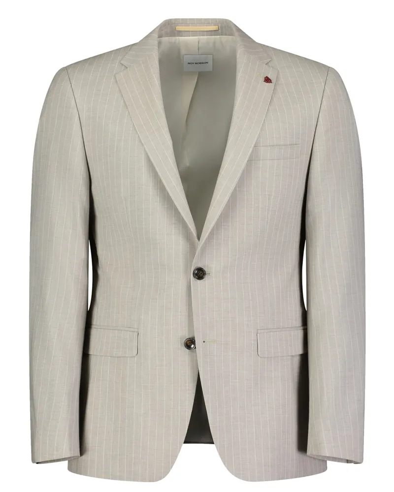 Roy Robson Anzugsakko aus einem Woll-Mix mit Streifen, Slim Fit in Beige