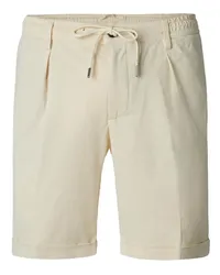 Profuomo Leichte Bermudashorts mit Bundfalte und elastischem Bund Beige