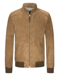 windsor. Blouson Borello aus softem Veloursleder Cognac