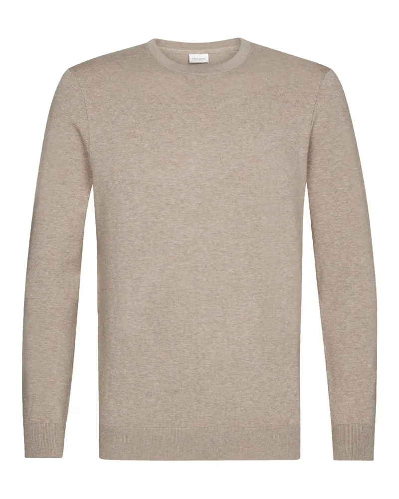 Profuomo Leichter Pullover aus TENCEL™ Lyocell und Seide in Beige