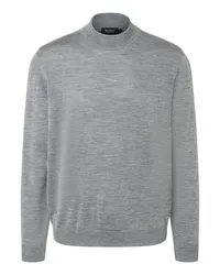 Maerz Leichter Pullover aus Merinowolle mit Turtle-Neck Hellgrau