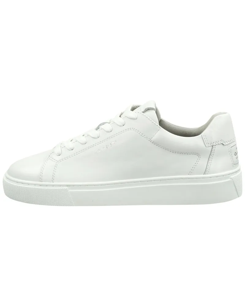Gant Low Top Leder-Sneaker mit Label-Schriftzug Weiß
