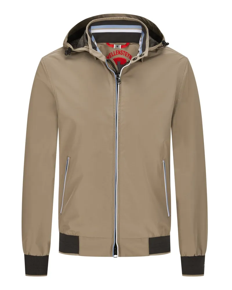 Wellensteyn Regenfeste Outdoorjacke mit abnehmbarer Kapuze in Beige