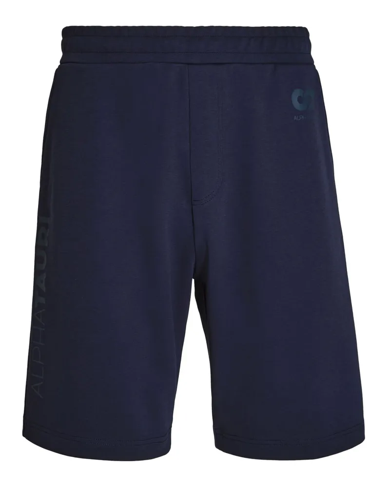 AlphaTauri Sweatshorts mit seitlichem Label-Schriftzug Marine